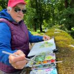 Surrey Artswest artist Wendy Mould, painting on location in Ireland. (Contributed photo)