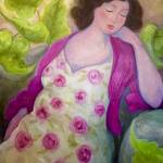 Relaxing Woman in Rose Dress by Surrey Artswest member Kim Longstaff. (Contributed photo)